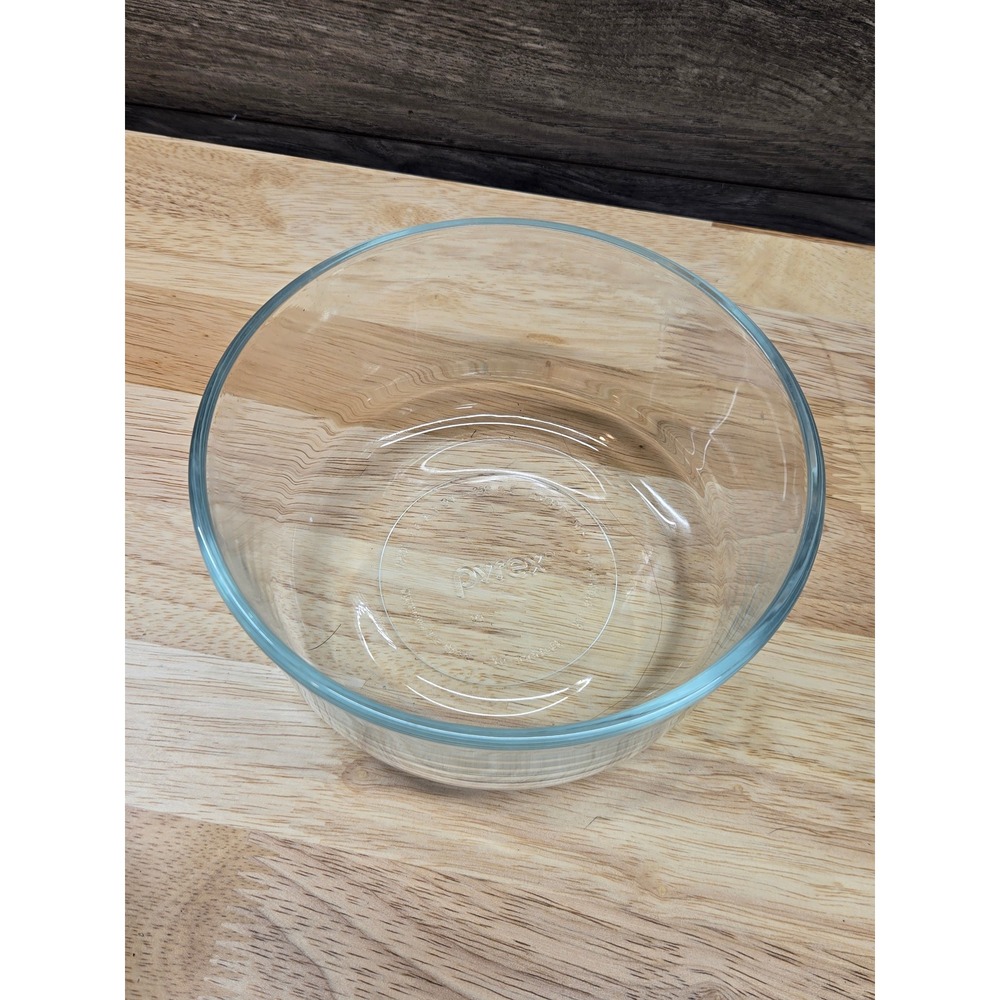 Pyrex 7201 Clear Glass Round Storage Bowl 1 Quart 950ml Microwave Safe USA